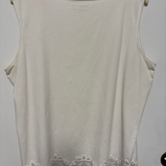 COLDWATER CREEK WOMENS WHITE LACE TANK. SZ. 2X - Picture 3 of 3